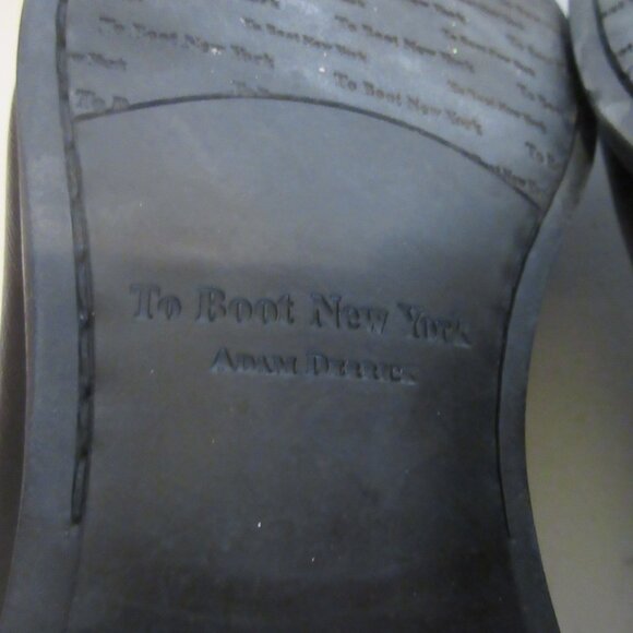 TO BOOT NEW YORK Black Textured Leather Shoes 9 with Bag display picture 1